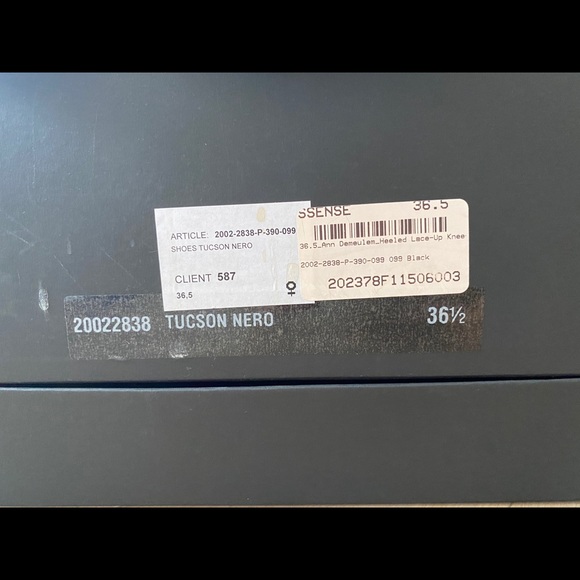 Ann Demeulemeester Black Leather Lace Up Boots - Picture 2 of 5